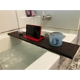 thumbnail image 1 of Stumps Custom Wood Relax in Style with our Premium Wenge Wood Bathtub Tray - Rustic and Waterproof Design for Ultimate Bathing Experience 38-39 Inches Length x 6-9 Inches Width Wine Slot, 1 of 5
