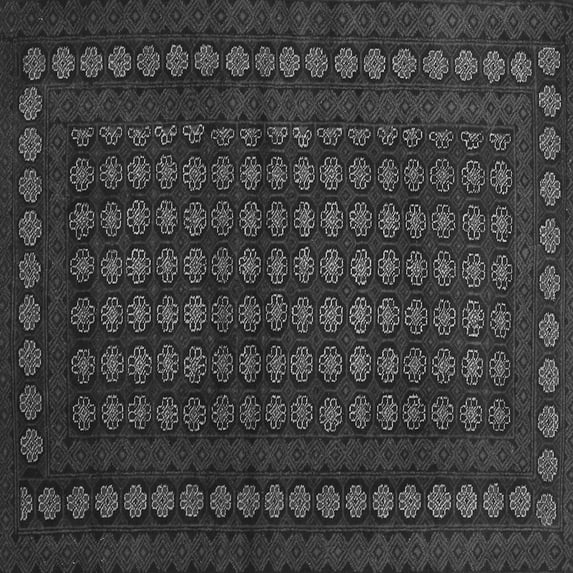 Ahgly Company Indoor Square Abstract Gray Contemporary Area Rugs, 5' Square