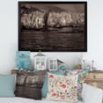 thumbnail image 3 of Designart 'Gold Cliffs Over Sea In The Fog' Modern Framed Art Print, 3 of 4