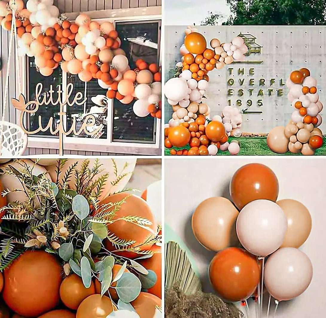 YANSION Balloon Arch Kit, Retro Orange Balloon Garland Kit with Retro Orange Blush Latex Balloons and Double-Stuffed Party Balloon Arches for Birthday Wedding Party Baby Shower Decoration