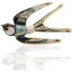 thumbnail image 3 of Broche de Animal de golondrina de cristal encantador de primera calidad, Pin para solapa con insignia, joyería para mujer, 3 of 5