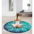 thumbnail image 2 of Pilates Mat Round Oversize Yoga Mat Suede Rubber Non-Slip Dia 140cm Exercise Mat Meditation Mat Workout Mat for Home Outdoor, 2 of 7