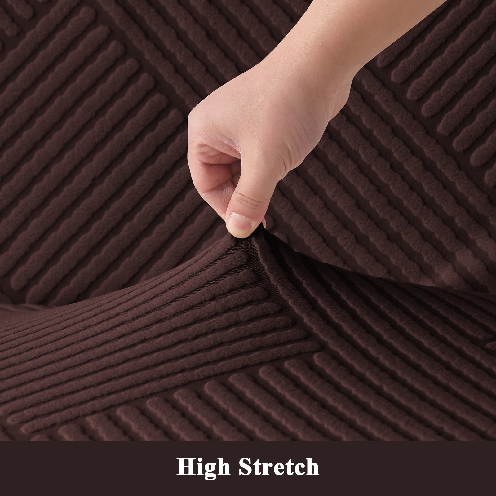 MeyJey Waterproof Sofa Cover, Slipcover for Loveseat Sofa, Stretch Furniture Protector for Kids Dogs Cats Pets, Brown