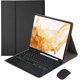 thumbnail image 1 of Belyst tangentbordfodral för Galaxy Tab A8 10,5 tum 2022, avtagbar trådlös styrplatta med mus, 7 färger bakgrundsbelysning, tunt och lätt PU-läder, 1 of 5