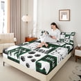 thumbnail image 4 of Feelyou Wildlife Moose Deer Twin Sheet Sets, Green Buffalo Plaid Bedding, 3-Piece, 4 of 7
