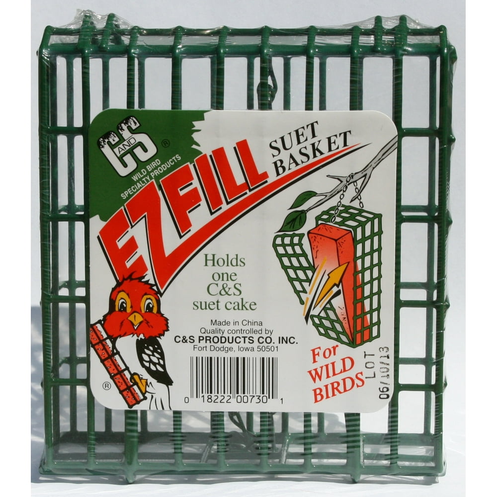 C&S Hanging EZ Fill Suet Cake Feeder for Woodpeckers and Other Wild
