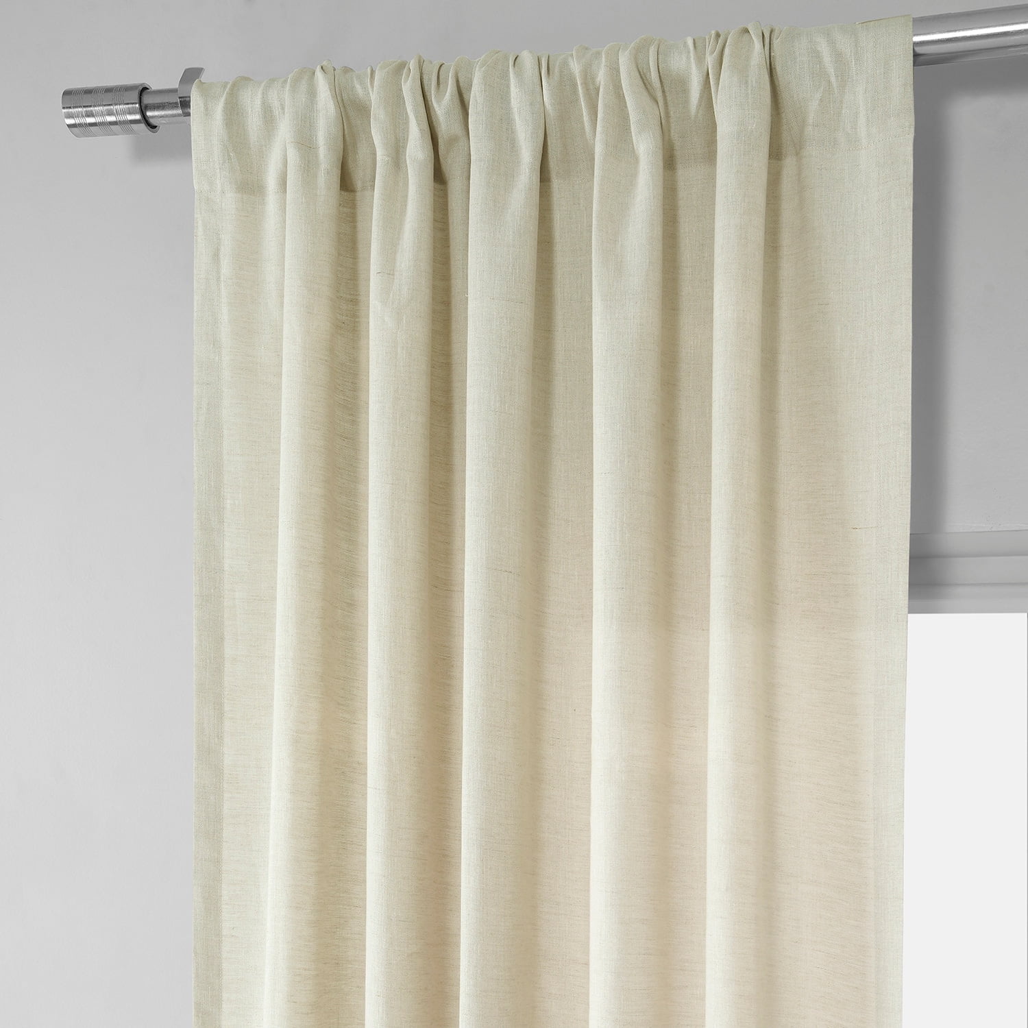 Exclusive Fabrics  Signature French Linen Sheer Curtain (1 Panel) 50 X 96 - Antique Lace