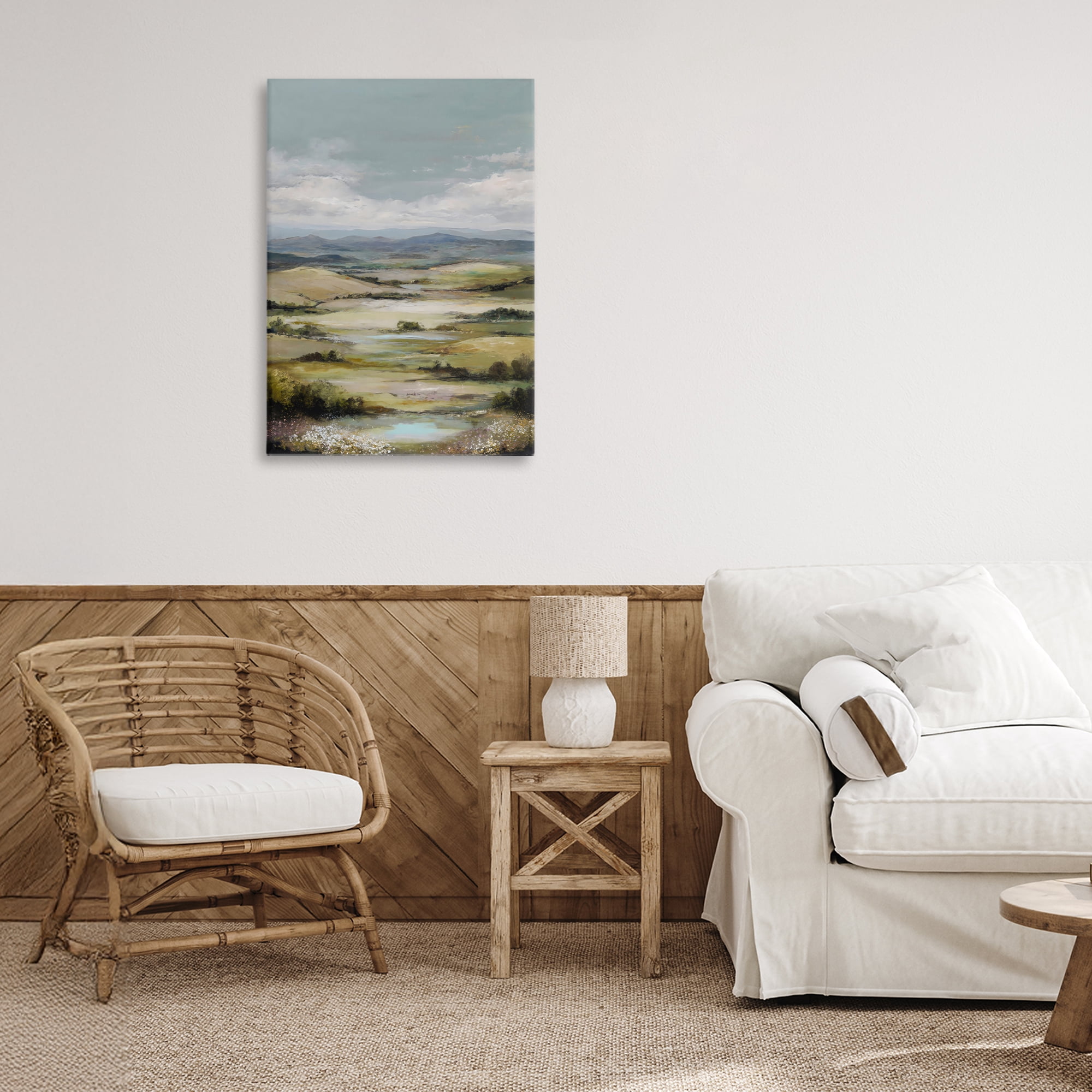 Stupell Industries Rolling Mountain Meadows Canvas Wall Art, design by Petal Prints Design