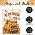 thumbnail image 5 of Fall Garden Flag 12x18 Inch Double Sided Outside, Tis'' the Season Autumn Rustic Football Pumpkin Leaves Seasonal Holiday Yard Outdoor Decoration, 5 of 6