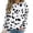 White, variant on JIAYUE Women Crewneck Sweatshirt Dot Allover Print Long Sleeve Raglan Sleeve Pullover Tops Relaxed Fit For Fall Baggy Wear