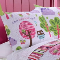 Global Trends Woodland Kids Quilted Bed Pillow Sham, Standard 20" x 26"