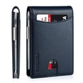 thumbnail image 1 of Billetera RUNBOX, delgada, plegable, de piel, con bloqueo RFID, 11 tarjetas, 1 of 6