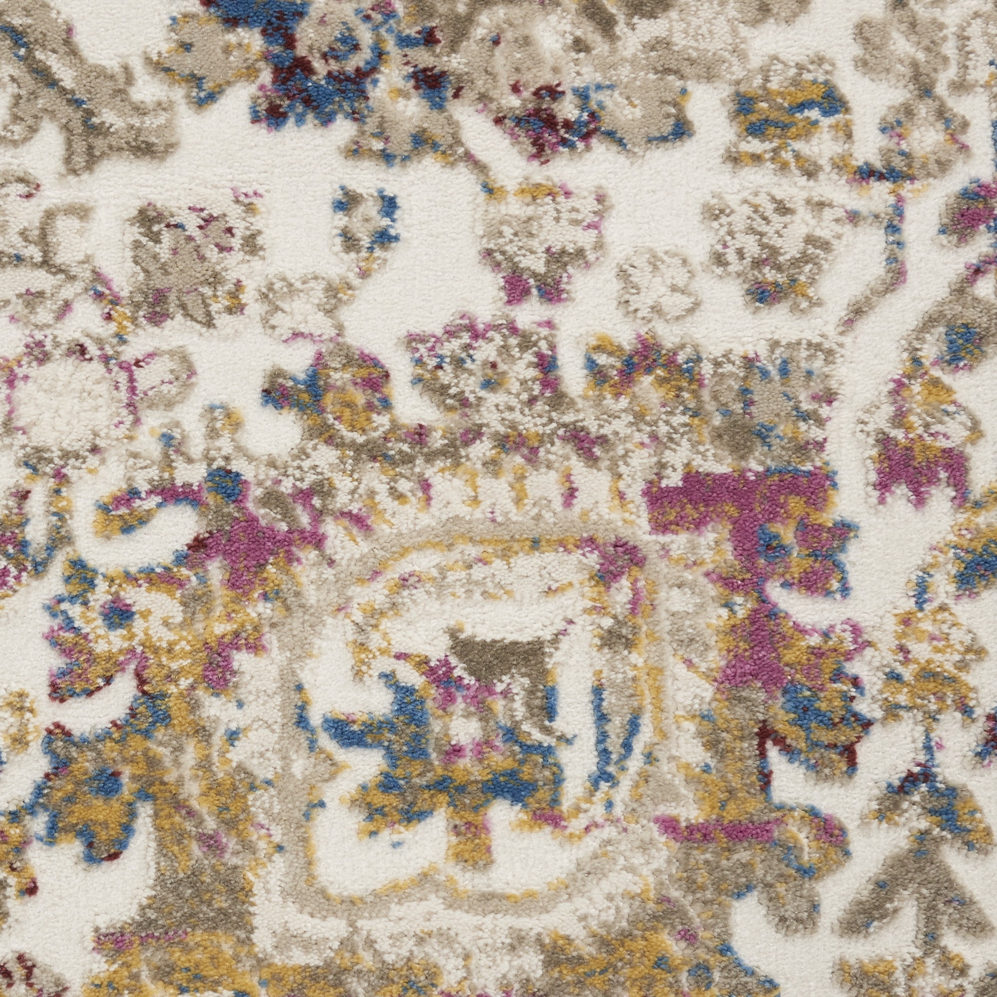 Nourison Vintage Vita Floral Ivory/Multi 2'2" x 7'6" Area Rug, (2x8)