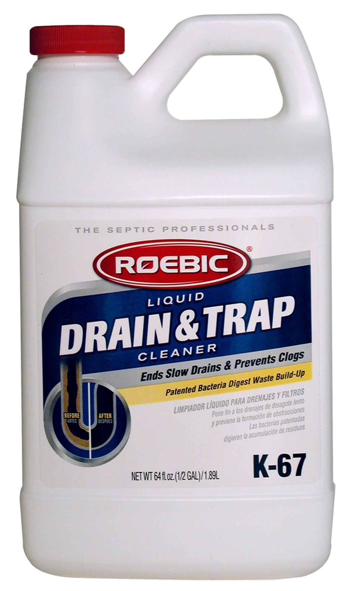 Roebic K67LH6 64 Fl Oz K67 Liquid Drain & Trap Cleaner