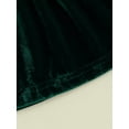 thumbnail image 6 of Bagilaanoe Baby Girls Velvet Skirt Solid Color Elastic A-Line Skirt 6M 12M 18M 24M 3T 4T Toddler Kids Party Clothes, 6 of 8