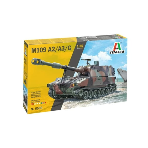 Italeri -6589 M109 A2/A3/G, 1:35 Scale, Model Kit, Plastic Model, Green Color, IT6589