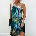 thumbnail image 1 of SMihono Robe d'Été Grande Taille pour Femmes 2023 Mode d'Été Imprimée Col Rond Sans Manches Robe à Épaules Dénudées, 1 of 5