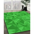 thumbnail image 2 of Ahgly Company Indoor Round Patterned Lime Green Area Rugs, 6' Round, 2 of 6