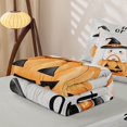 thumbnail image 5 of Erosebridal Kawaii Ghost Zipper Full Size Comforter Sets with Fitted Sheet and 2 Pillowcases, Halloween Black Cat Zipper Bedding Set for Boys Girls, White Orange Black, Gray Reversible, 5 of 7