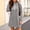 Gray, variant on Dresses for Women Qiggri Women's Mock Neck Half Zip Long Sleeve Tunic Dress with Slit Cuffs Straight Loose Fall Winter Mini Dress for Casual Daily Wear XXL