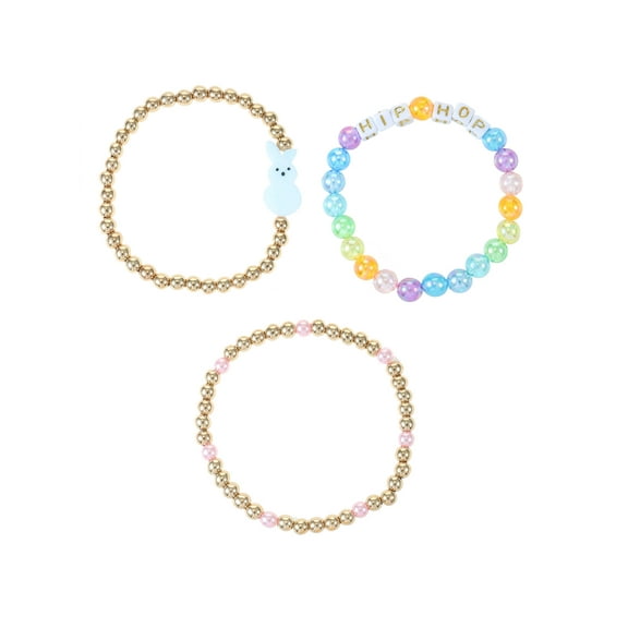 Way to Celebrate Easter Hip Hop Bracelets, 3 Piece