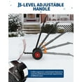 thumbnail image 3 of GloryStar Pelle Pousse-Neige à Roues Robuste, Poignée Double en Acier pour le Déneigement de l'Entrée, Poignée à Angle et Hauteur Réglables à 5 Positions, 3 of 7