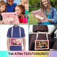 thumbnail image 3 of Dteck Kids Case for Samsung Tab A7 Lite 8.7" SM-T220 SM-T225, Heavy Duty Rugged Shockproof Case with Adjustable Hand Strap, Carrying Shoulder Strap, Rotating Kickstand, Rosegold, 3 of 6