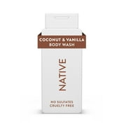 Native Body Wash, Sulfate Free, Coconut & Vanilla, for Women and Men, 18 oz