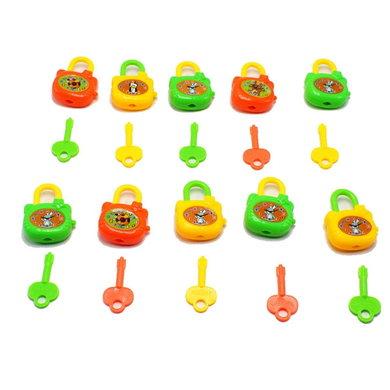 2PCS Plastic Cartoon Keys Toy Locks Notebook Lock Toy For Kids Birthday Gift ha 