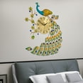thumbnail image 4 of ChicHomey Metal Living Room Luxury Peacock Large Wall Clock 3D Wall Watch Home Decor Gift, 4 of 7