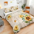 thumbnail image 2 of Move Over Sunflowers Bedding Sets Full Boho Flowers Duvet Cover Set Yellow Sunflowers Pattern Microfiber Bedding No Filling, 2 of 9