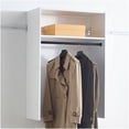 thumbnail image 3 of 5-Piece Modular Closet Organizer System, White Oak Wood Wall Mounted Wardrobe with Shelves for Storage, 3 of 8