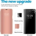 thumbnail image 6 of Daxi for Samsung Galaxy Note20 Ultra 5G Ultra-thin Mobile Phone Case Transparent Makeup Mirror Flip Cover Protective Case with Bracket Protective Case -Rose Gold, 6 of 14