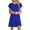 Blue, variant on Elainilye Fashion Vacation Dresses for Women Mini Dresses Summer Casual Ruffle Short Sleeve Flowy Dress with Pockets,Green