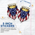 thumbnail image 4 of (2 Pack) American Flag Lion Stickers - Patriotic Animal Art - Crowned Lion Design - 5" On Longest Side - Sticks to Smooth Flat Surfaces - Made in USA - BMCS17987, 4 of 7