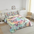 thumbnail image 2 of Erosebridal Rainbow Tie Dye Comforter Twin Chic Butterfly Bedding Set, Watercolor Swirl Down Comforter Wild Animals Bed Set, Multicolor Spiral Quilted Duvet Breathable, 2 of 5