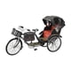 thumbnail image 2 of Modelo de rickshaw de aleación, simulación vintage, pedicab de metal, juguete en miniatura, carro de hierro Tres ruedas negras, 2 of 9