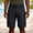 (Casual 116)Black, variant on Mens Big & Tall Shorts Solid Color Breeches Sports Elastic Waistband Zipper Pocket Casual Fashion Summer Short Pants Plus Size