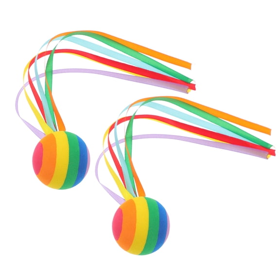 Raindrops Cute Car Decor with Long Ribbon for Antenna Topper Easy to Install PET Polyester Multi Color 2pcs
