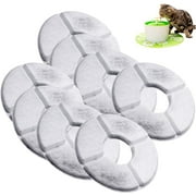 isYoung 8 Pack Replacement Round Filter - Compatible with isYoung Cat Fountain 1.6 L and Others (8 PACK)
