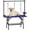 47Inch Blue + MDF+Metal, variant on 47''Large Dog Grooming Table, Foldable Pet Station at Home, Dog Grooming Table,Adjustable Cat Drying Desktop with Arms, Nooses, Mesh Tray (47Inch Pet Grooming Table Blue)