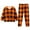 Orange, variant on Onlfs Toddler Boy's Pajama Sets Plaid Print Long Sleeve Crewneck Top and Pants Nightwear Sleepwear Outfits