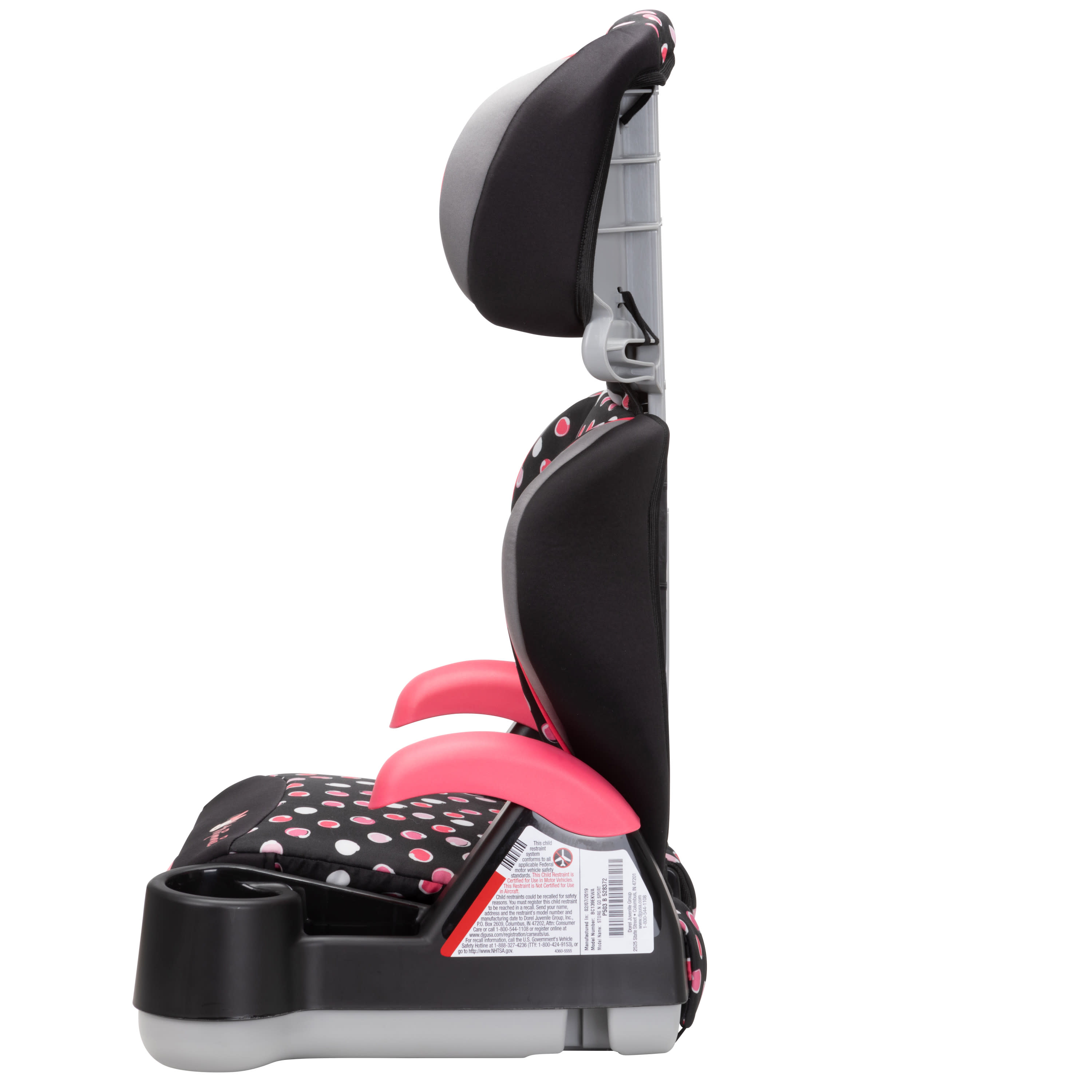 Disney Baby Store 'n Go Sport Booster Car Seat, Minnie Mash Up - image 19 of 21