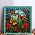 thumbnail image 2 of Hilo Algodón Bordado Punto Cruz Mariposa Vitral Cgtredaw 14CT 40x40cm, 2 of 6