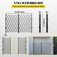 thumbnail image 3 of Dranite Steel Folding Security Gate 5'x10' - 360° Rolling w/ Keys, 3 of 6