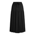 thumbnail image 4 of GUACER Womens Boho Tiered Maxi Skirt with Side Slit High Waisted Drawstring A-Line Skirt Flowy Summer Beach Swing Long Skirts, 4 of 7