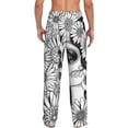 thumbnail image 3 of Uemuo Floral Sugar Skull Portrait Pattern Men's Wide Leg Palazzo Lounge Pants with Pockets Light Weight Loose Comfy Casual Pajama Pants-Medium, 3 of 9