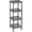 Brown, variant on 4-Tier Corner Storage Shelf, Freestanding Slatted Shelving Unit for Bathroom Entryway Living Room Kitchen and Balcony Organization