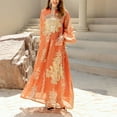 thumbnail image 4 of mtvxesu Robes Grande Taille, Robe à Imprimé de Mode Arabe pour Femmes Musulmanes à Manches Longues à Col Rond, Mini Robes, 4 of 7