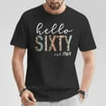 thumbnail image 2 of Hello Sixty Est 1964 60-Year-Old Leopard Print T-Shirt – Stylish & Comfortable Graphic Tee for 60th Birthday Celebrations, Perfect Milestone Gift for Men & Women, Vintage Design Casual Wear Top, 2 of 3